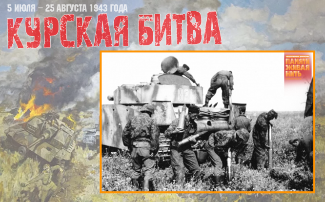 Погрузка снарядов на танк во время боев на Курской дуге