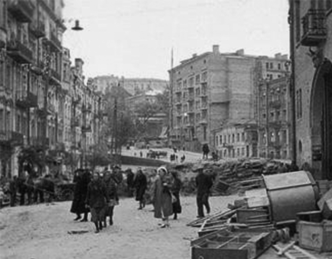 Окресности Бессарабского рынка. Сентябрь 1941 г.
