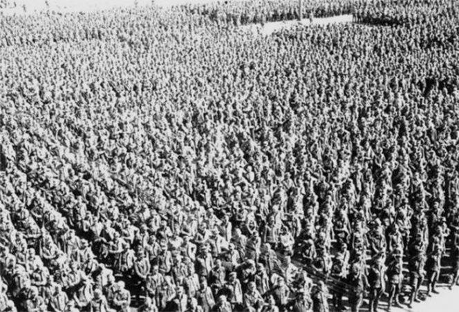 Пленные немецкие солдаты на Ходынском поле 17 июля 1944 года