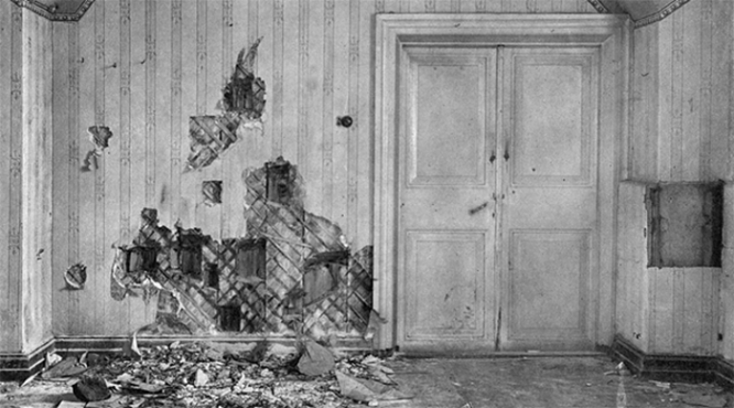 Подвал дома Ипатьева, Екатеринбург. В ночь с 16 на 17 июля 1918 г. здесь был расстрелян вместе с семьей и домочадцами император Николай II