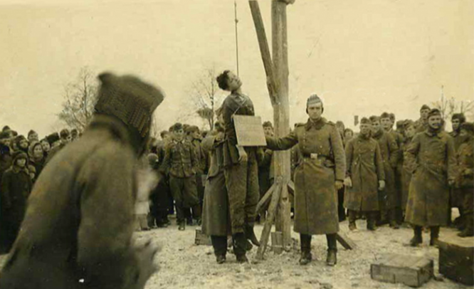 29 ноября 1941 года. Петрищево. Казнь Зои Космодемьянской