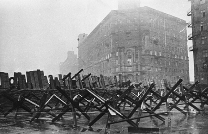 Баррикады в Москве осенью 1941 г.