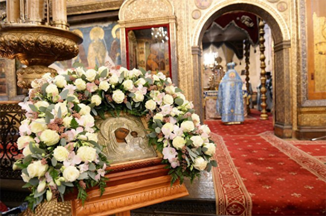 Казанская икона Божией Матери в храме Христа Спасителя.
