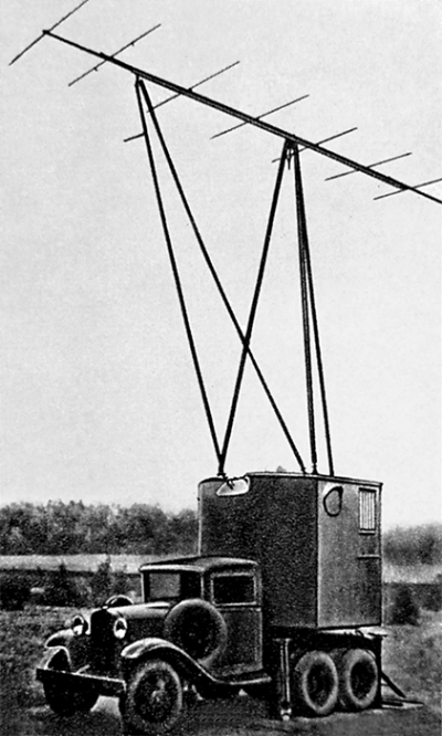 Радиолокационная станция РУС-2 «Редут-40» дальнего обнаружения в поворотном фургоне.