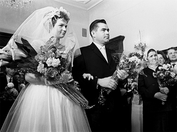 Свадьба Валентины Терешковой и Андрияна Николаева. 3 ноября 1963 г.