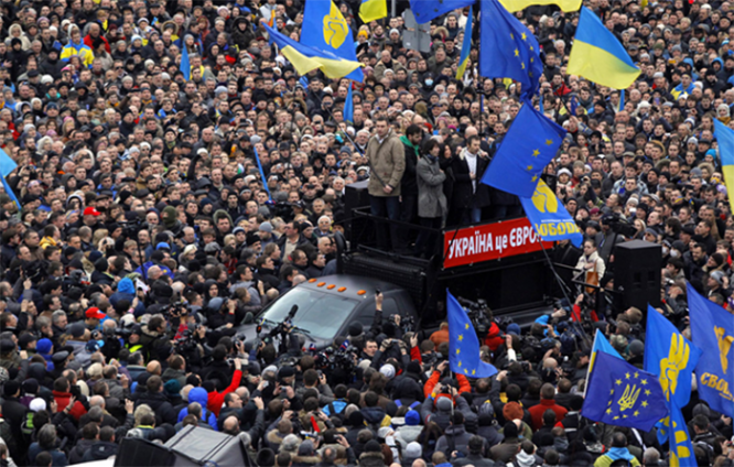 В ноябре 2013 года волна беспорядков на Украине охватила всю страну