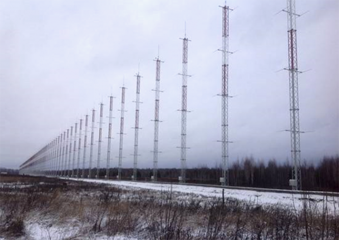 Антенное поле загоризонтальной радиолакационной станции «Контейнер»
