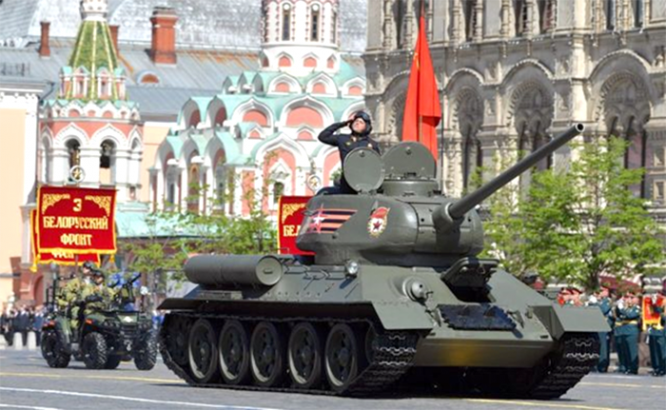 Т-34 на Параде Победы в Москве, 2019 г.