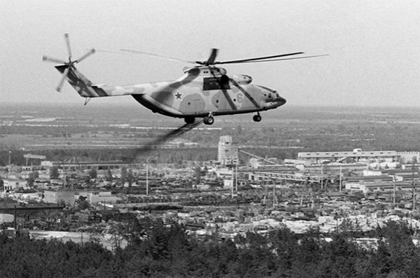 Вертолёт «Ми-26С» на ликвидации последствий Чернобыльской катастрофы 1986 г.