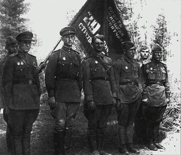 Знамя 29-й гвардейской Краснознаменной Ельнинской стрелковой дивизии, январь 1944 года